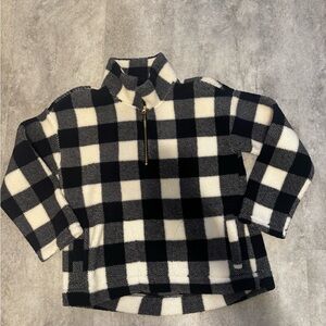 Old Navy Black and White Checkered Fleece